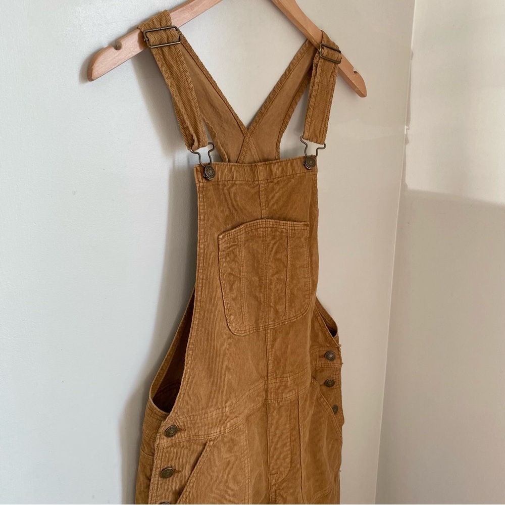 American Eagle Corduroy Overalls Brown Ladies Size Small Boho Casual - Picture 4 of 11